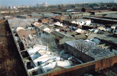 南水北调工程卢沟桥暗涵段住宅拆除现场。北京市南水北调办供图 南水北调工程卢沟桥暗涵段住宅拆除现场。北京市南水北调办供图